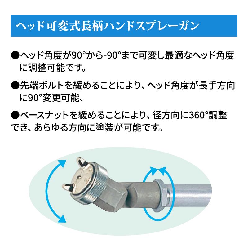 明治 ヘッド可変式長柄ハンドスプレーガン 【F111-PXC(500)】 圧送式／管長500mm（F110 後継）_1