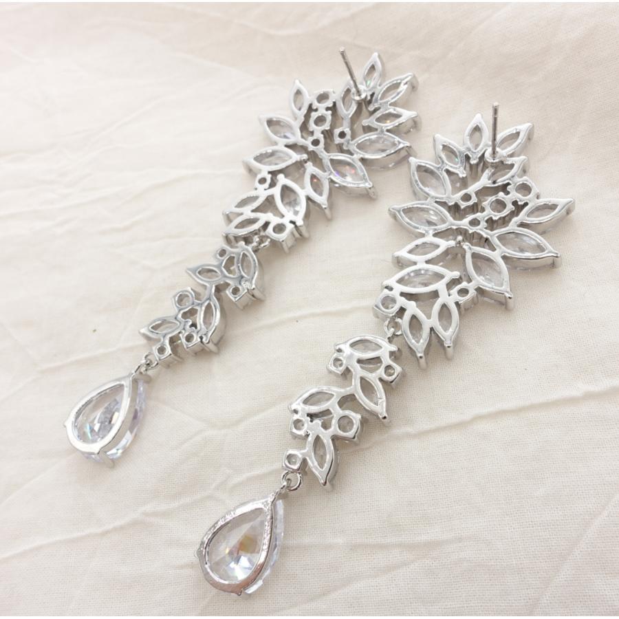 ウェディング アクセサリー【キュービックジルコニア ロングイヤリング(ピアス選択可能)】 |  | 09