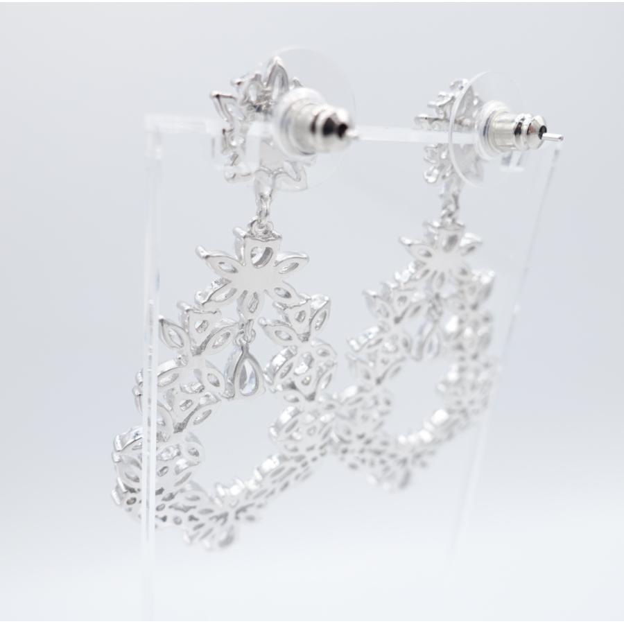 ウェディング アクセサリー【ジルコニア フラワー リース ピアス（ or イヤリングより選択）】 |  | 09