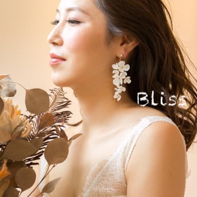 ウェディング アクセサリー【ホワイトフラワー ロングイヤリング】 | 