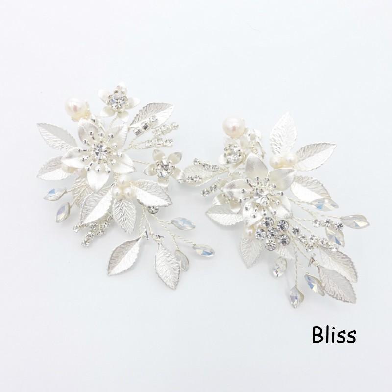 ウェディング アクセサリー【小枝 リーフ シルバー イヤリング】 |  | 01