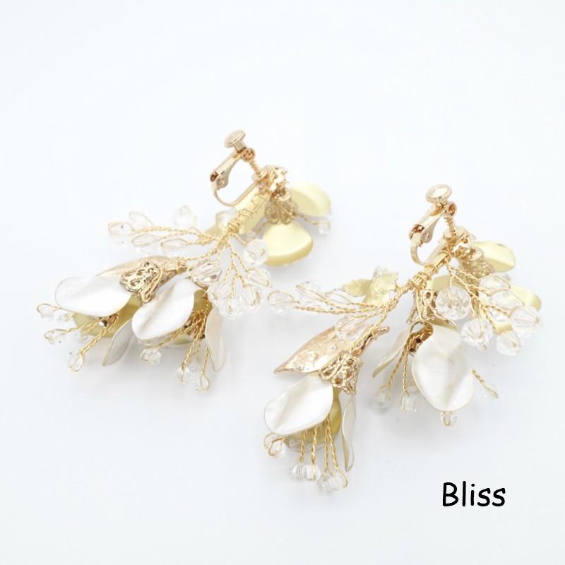 ウェディング アクセサリー【小枝 メタルフラワーリーフ イヤリング】 |  | 03