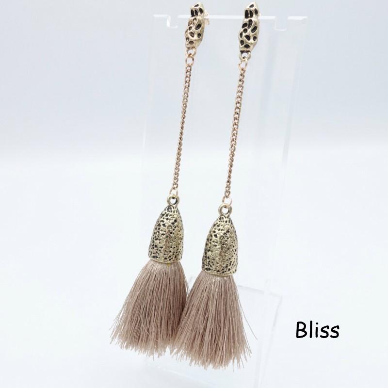 ウェディング アクセサリー【フリンジ ピアス モカベージュ】 |  | 03