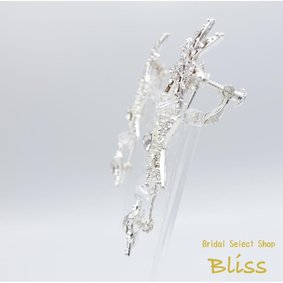 ウェディング アクセサリー【スターモチーフ 3連 イヤリング】ブライダル 結婚式 小物 |  | 03