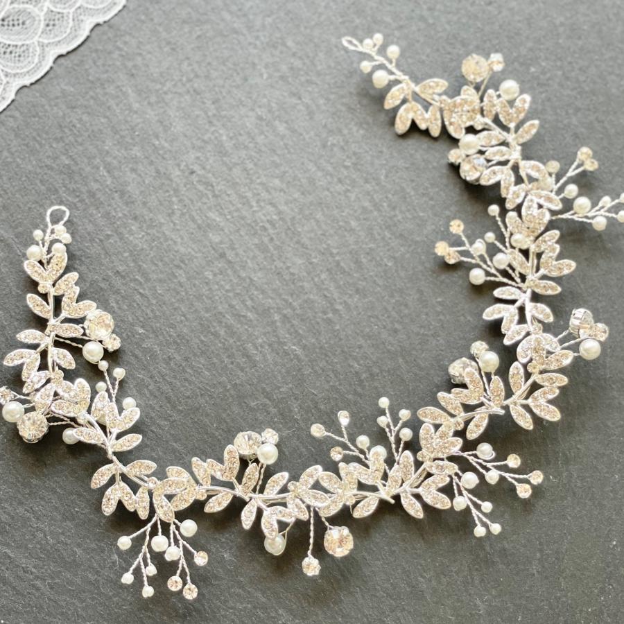 ウェディング アクセサリー【小枝クリスタル ビジュー ヘッドドレス】 |  | 02