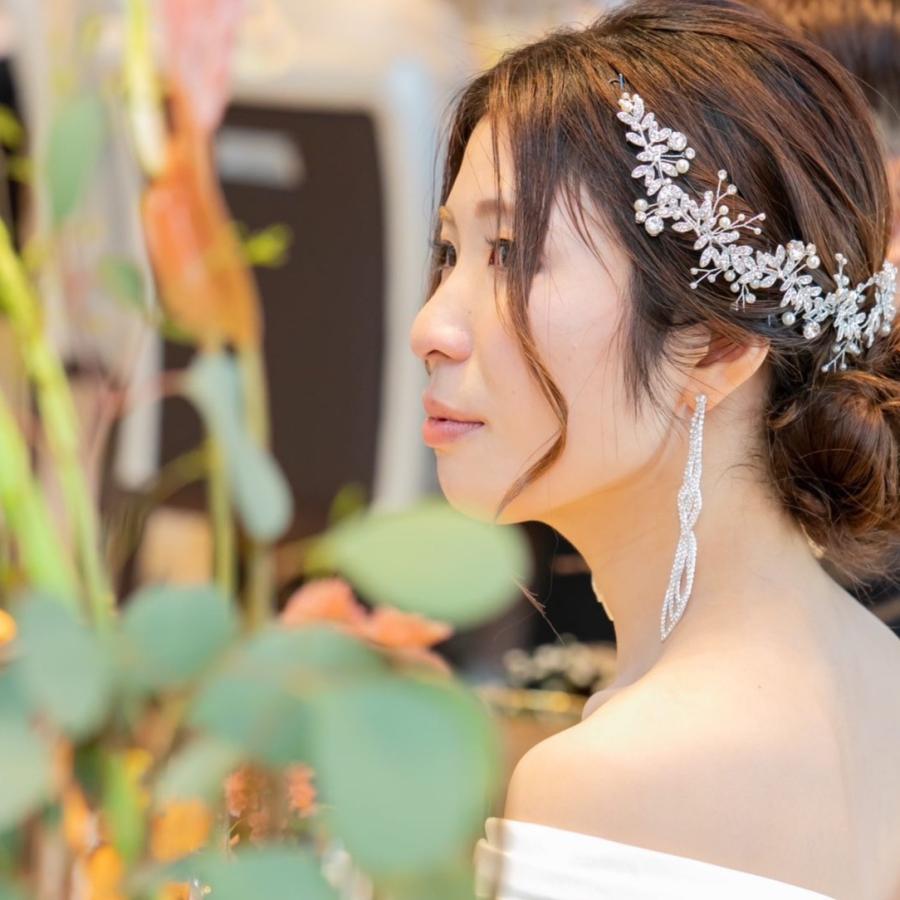 ウェディング アクセサリー【小枝クリスタル ビジュー ヘッドドレス】 |  | 09
