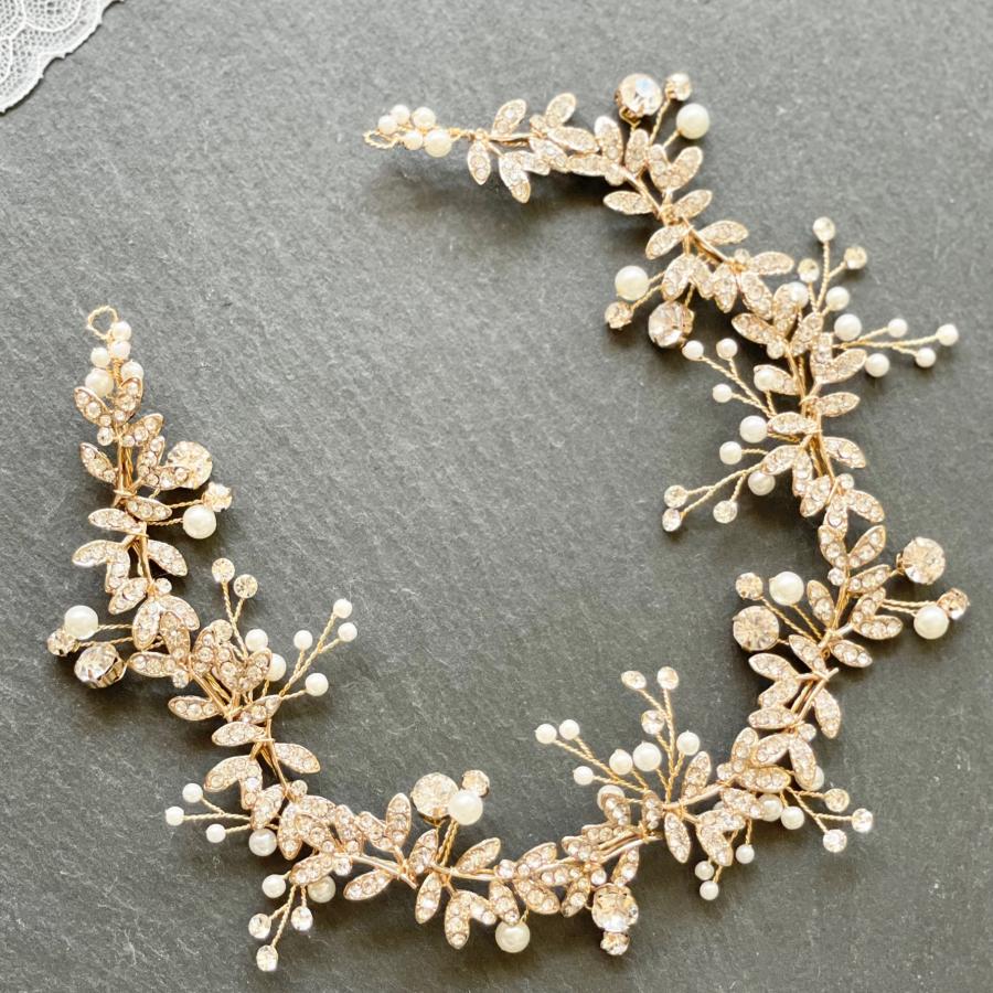 ウェディング アクセサリー【小枝クリスタル ビジュー ヘッドドレス】 |  | 03