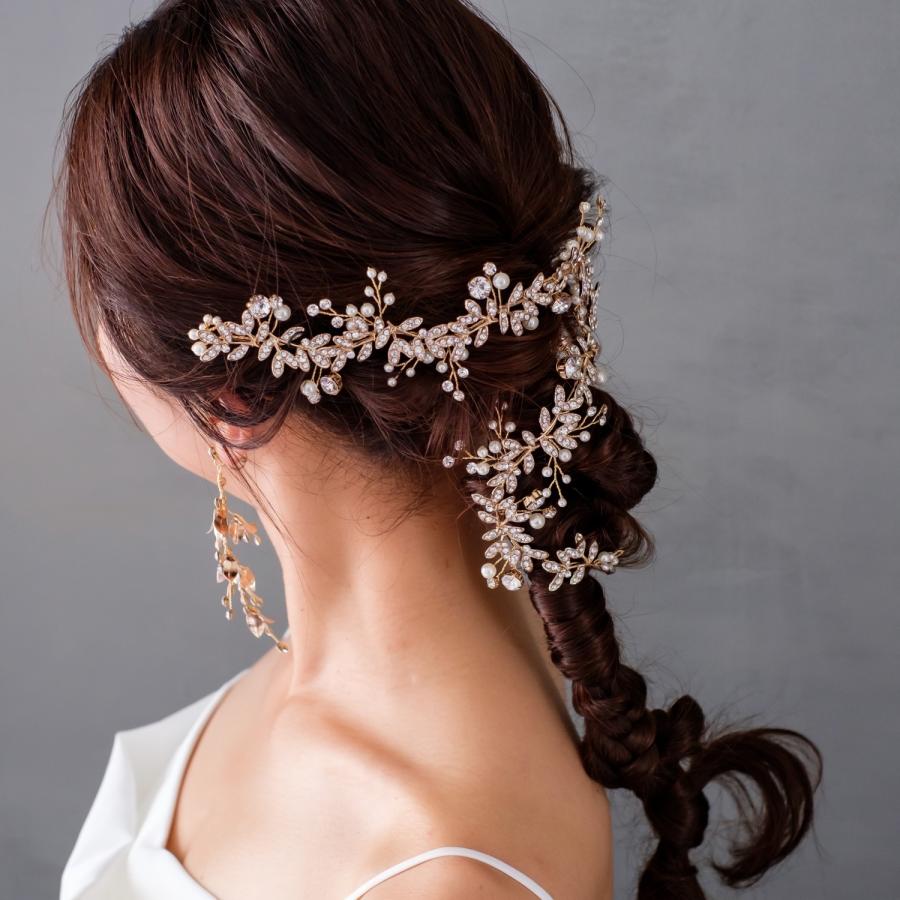 ウェディング アクセサリー【小枝クリスタル ビジュー ヘッドドレス】 |  | 04