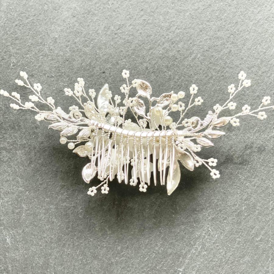 ウェディング アクセサリー【フラワー ヘッドドレス】ブライダル 小枝 髪飾り 結婚式 |  | 07