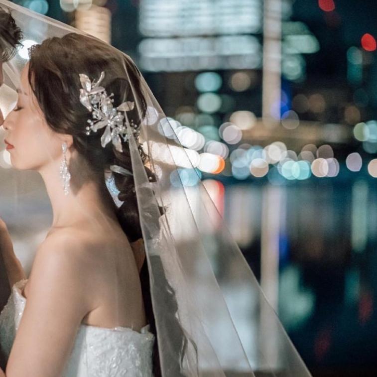 ウェディング アクセサリー【華やか マット＆ラインストーン リーフ ヘッドドレス】小枝 ブライダル 髪飾り 結婚式 |  | 04