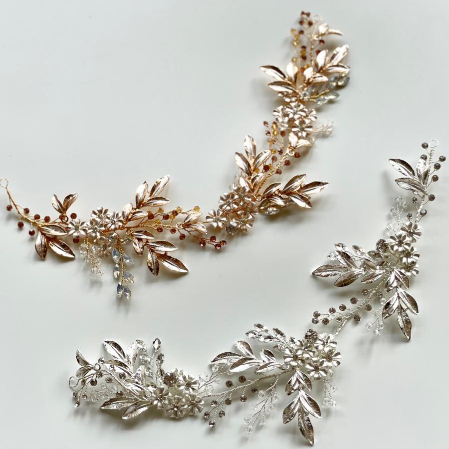 ウェディング アクセサリー【小枝 ボタニカル リーフ ヘッド ウェディング アクセサリー【小枝 ボタニカル リーフ ヘッド