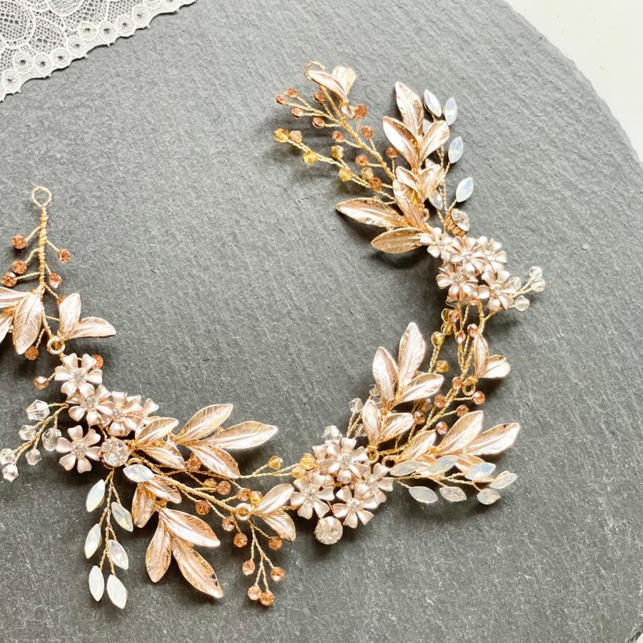 ウェディング アクセサリー【小枝 ボタニカル リーフ ヘッド ウェディング アクセサリー【小枝 ボタニカル リーフ ヘッド