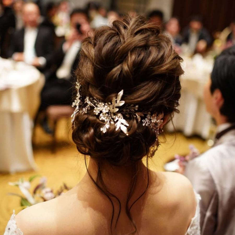 ウェディング アクセサリー【小枝 ボタニカル リーフ ヘッド ウェディング アクセサリー【小枝 ボタニカル リーフ ヘッド