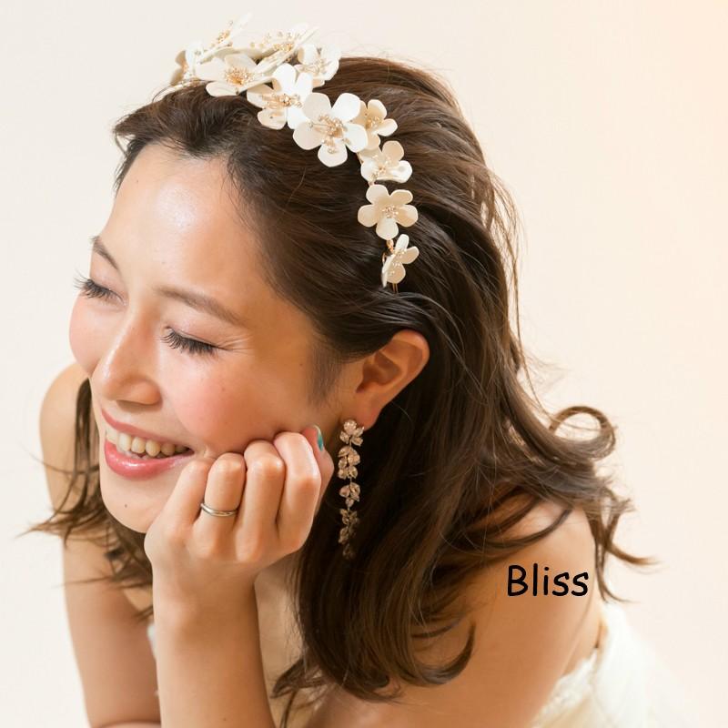ウェディング アクセサリー【ホワイトフラワーティアラ】ブライダル 髪飾り |  | 01