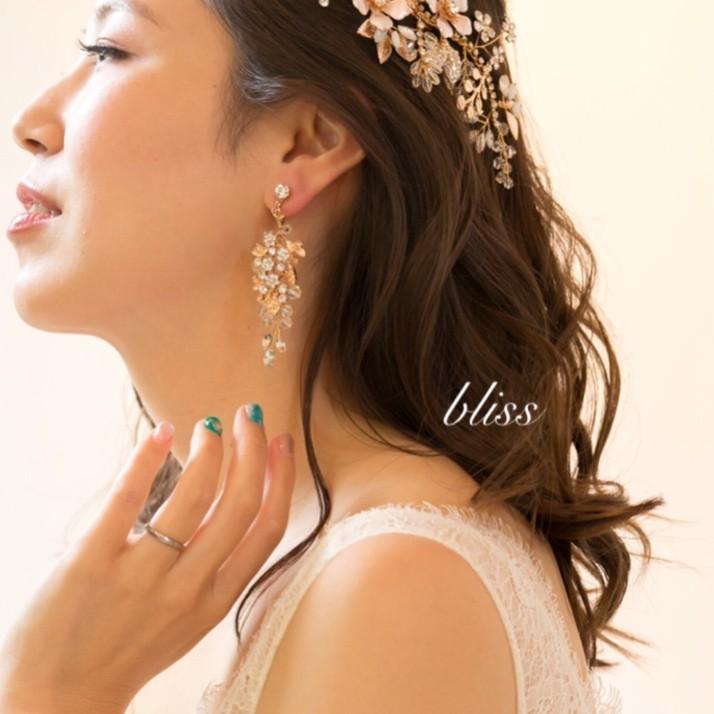 ウェディング アクセサリー【小枝 ナチュラル ボタニカル フラワー ヘッドドレス】ブライダル  髪飾り |  | 01