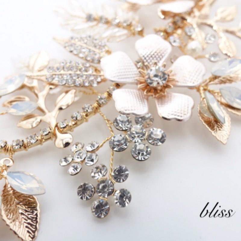 ウェディング アクセサリー【小枝 ナチュラル ボタニカル フラワー ヘッドドレス】ブライダル  髪飾り |  | 03