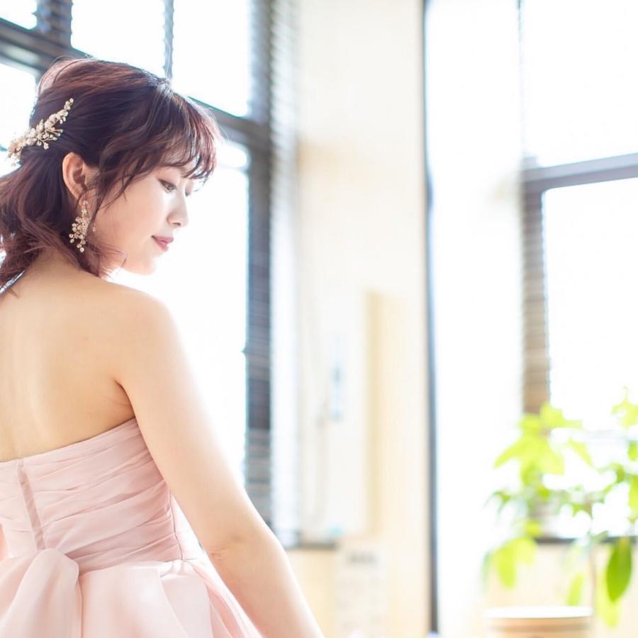 ウェディング アクセサリー【華やか 小枝ゴールドフラワーバレッタ＆小枝イヤリング】 |  | 04