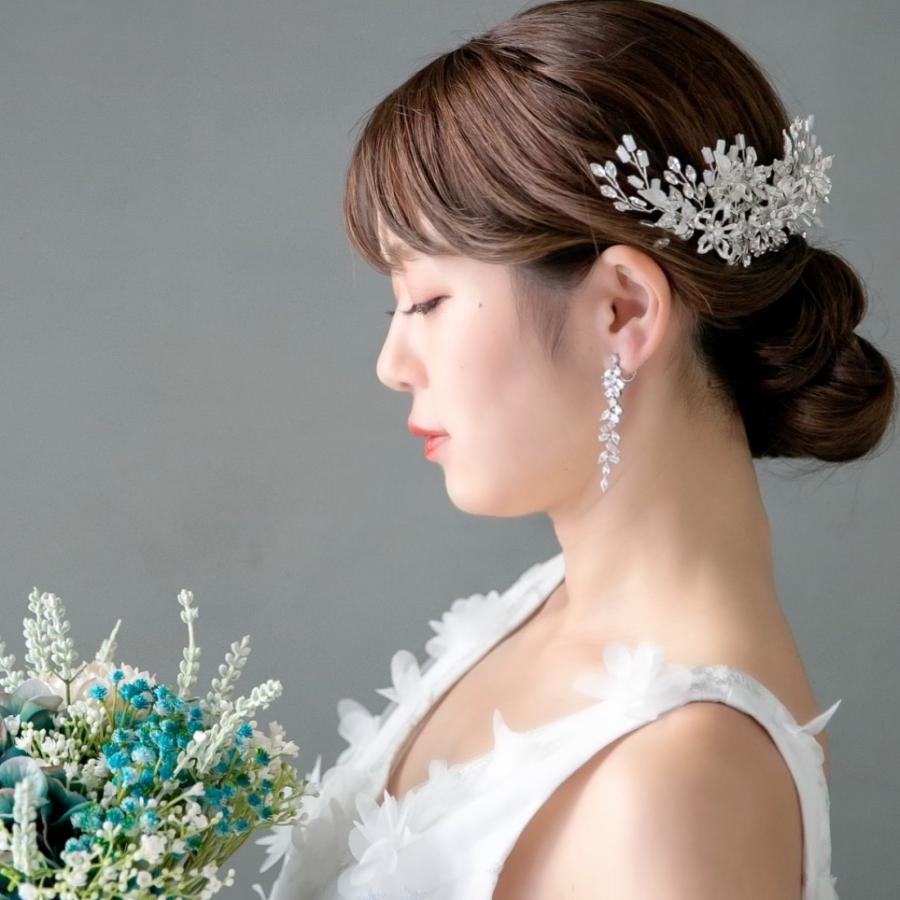 ウェディング アクセサリー【フラワー＆リーフクリスタル ヘッドドレス カラー:シルバー or ゴールドより選択】 |  | 05