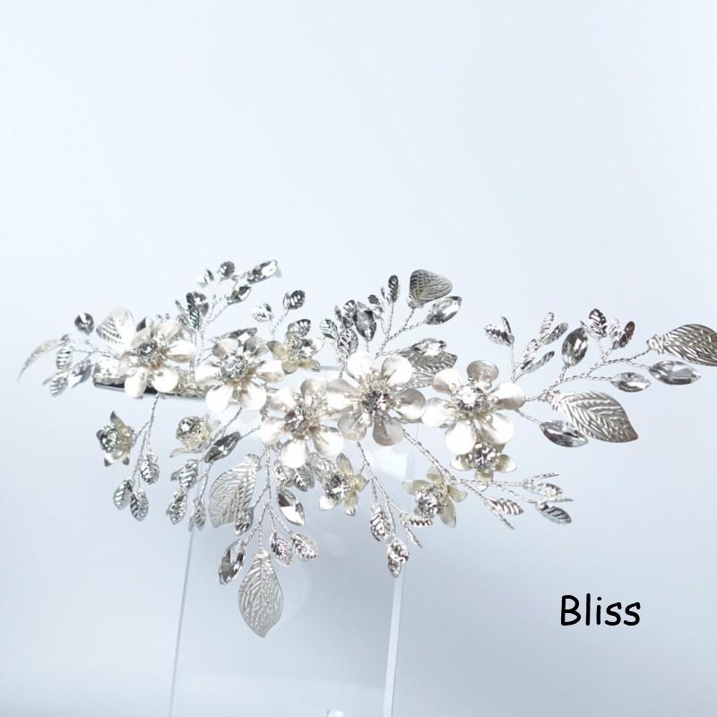 ウェディング アクセサリー【小枝 マットフラワー＆リーフヘッドドレス】 |  | 01