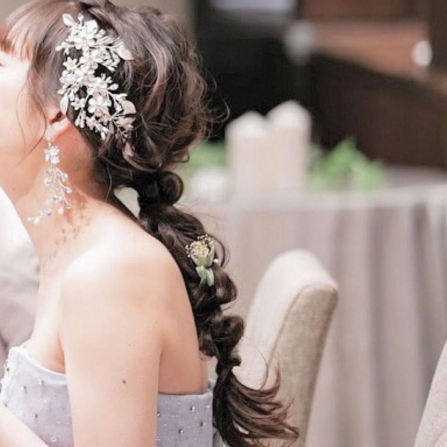 ウェディング アクセサリー【小枝 マットフラワー＆リーフヘッドドレス】 |  | 10