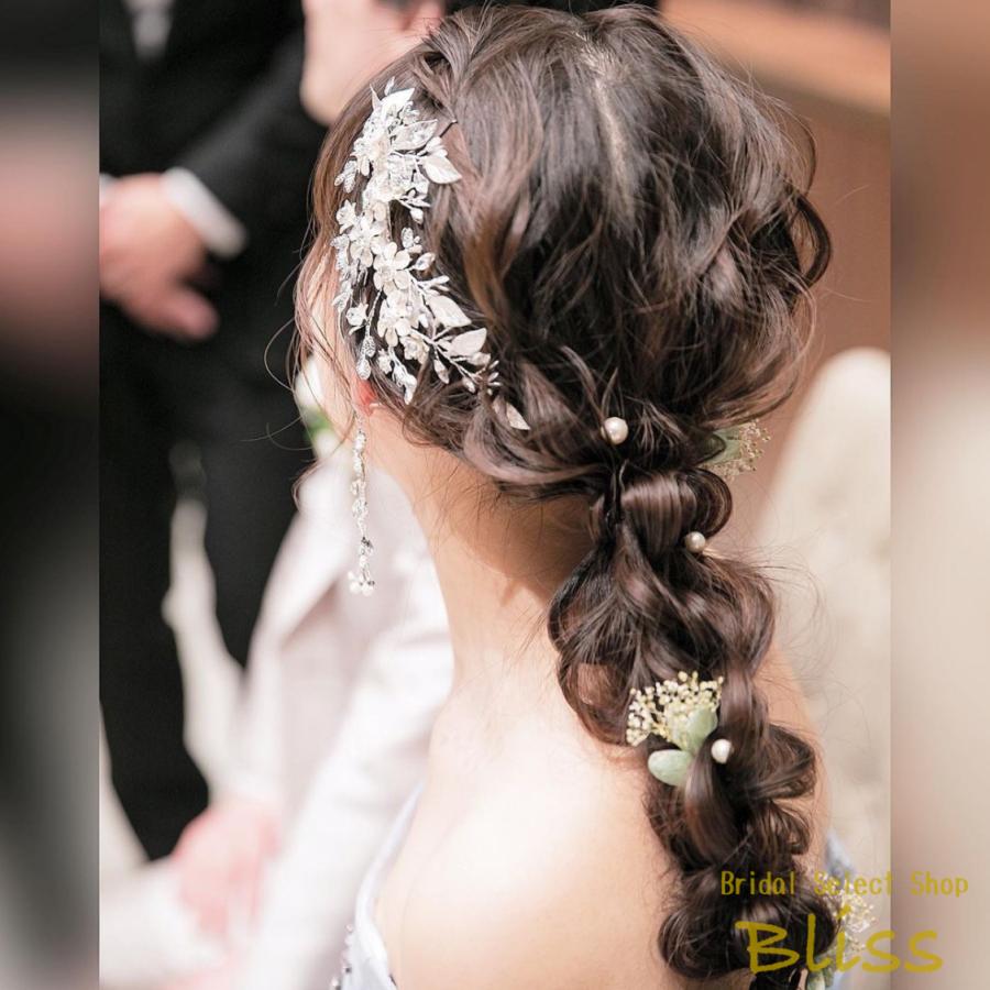 ウェディング アクセサリー【小枝 マットフラワー＆リーフヘッドドレス】 |  | 11