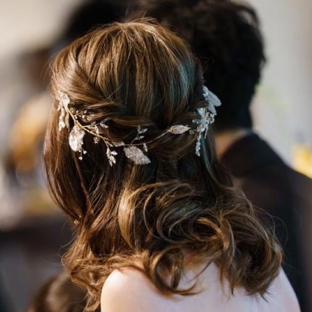 ウェディング アクセサリー【小枝リーフレースクリスタルヘッドドレス】 |  | 04