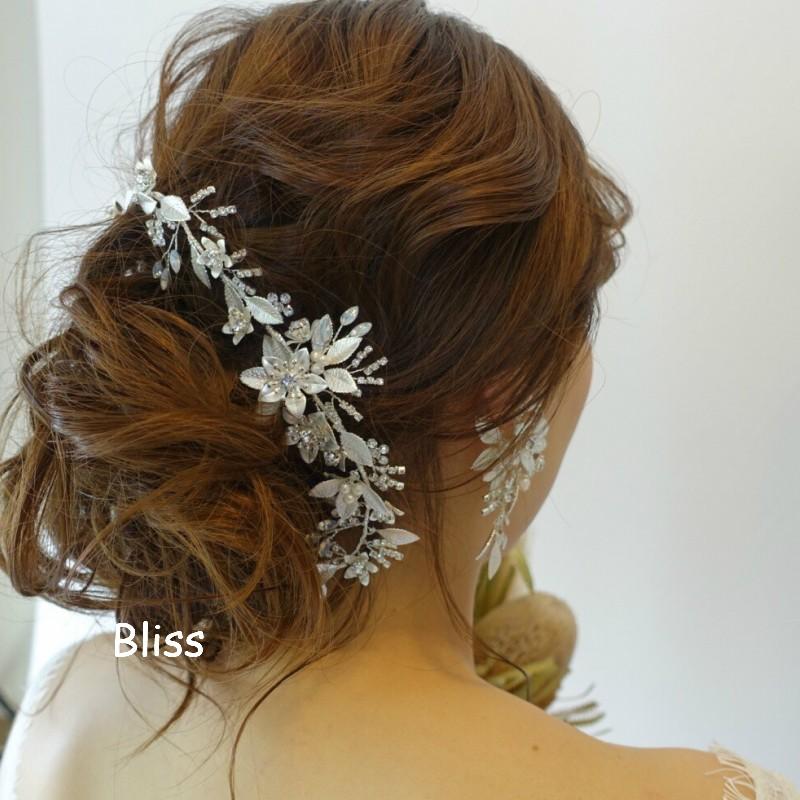 ウェディング アクセサリー【小枝 リーフ シルバー ヘッドドレス】 |  | 03