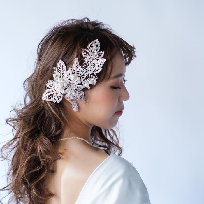 ウェディング アクセサリー【リーフフラワーボンネ】 |  | 02