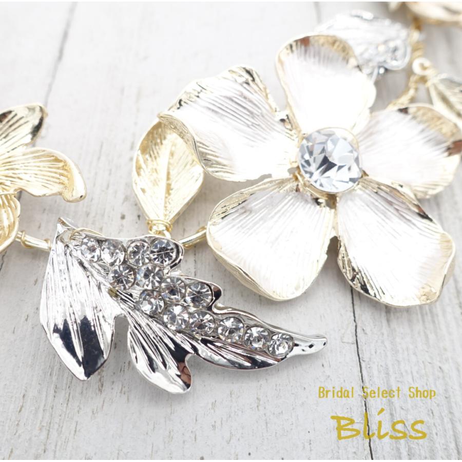 ウェディング アクセサリー【小枝  グラン フラワー ヘッドドレス】ブライダル 髪飾り |  | 04