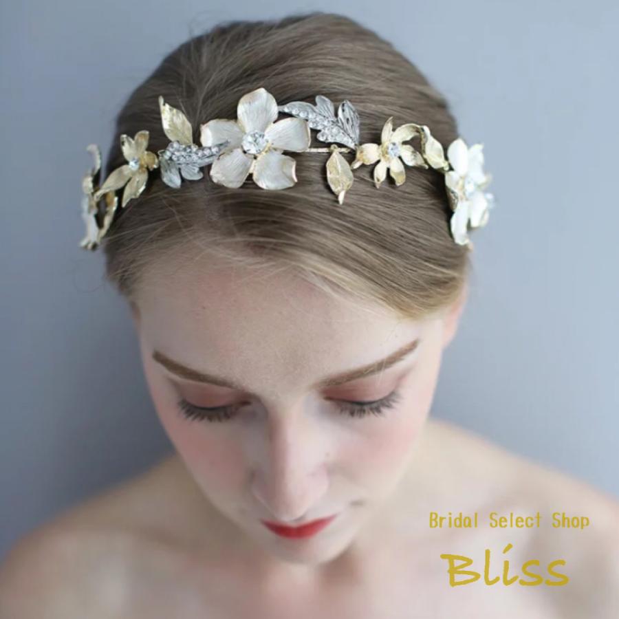 ウェディング アクセサリー【小枝  グラン フラワー ヘッドドレス】ブライダル 髪飾り |  | 07