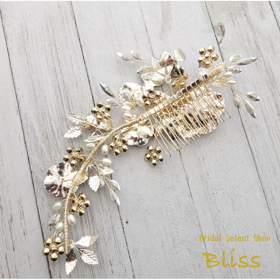 ウェディング アクセサリー【小枝 メタル フラワー ヘッド ドレス】ブライダル 髪飾り |  | 04