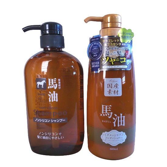 ヘアケア 馬油シャンプー ノンシリコンシャンプー＆コンディショナー