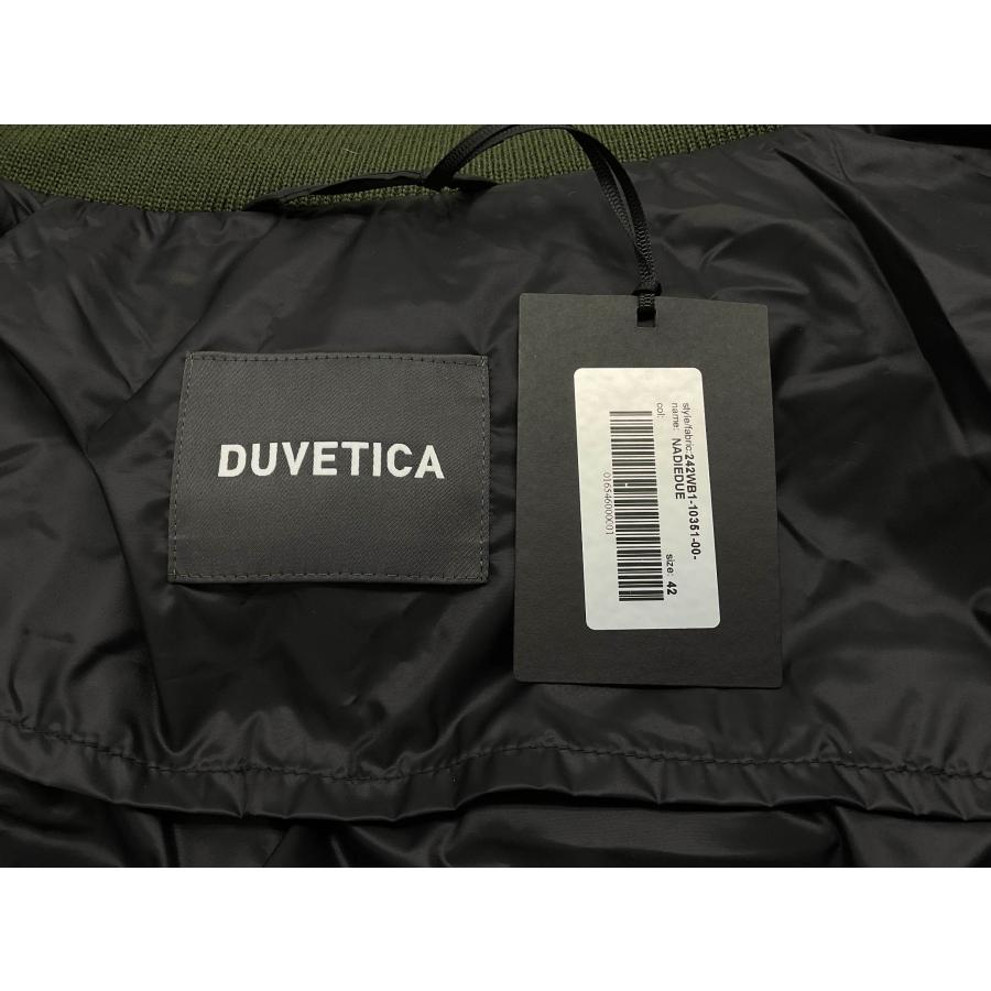 DUVETICA デュベティカ 42 オリーブ リブハイネックロングダウンコート 