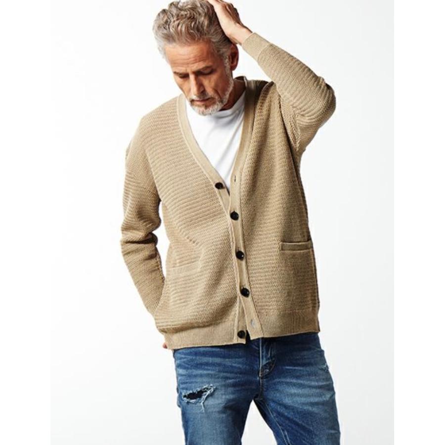 未使用 AKM SKY G V CARDIGAN レースニットカーディガン L AKM L ブルー SKY G V CARDIGAN レースニットカーディガン