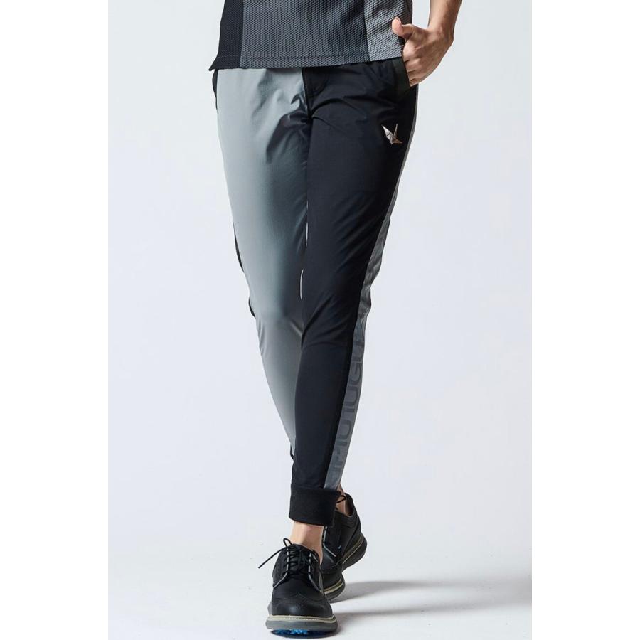 1PIU1UGUALE3 GOLF 1 グレー×ブラック LADIES' CRAZY RIB PANTS