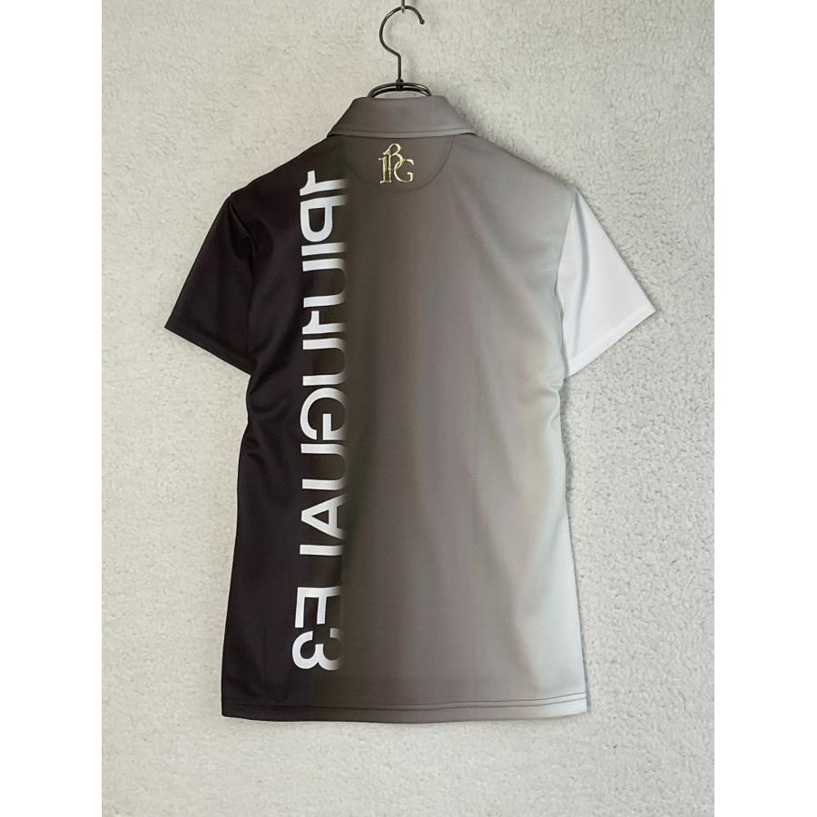 【未使用】1piu1uguale3 GOLF グラデーションポロシャツ サイズ2 1PIU1UGUALE3 GOLF 2 ネイビー グラデーションロゴ ポロシャツ