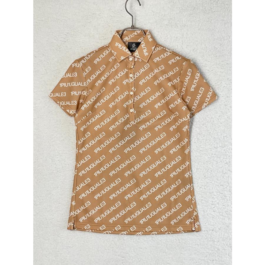 未使用】1piu1uguale3 GOLF ストライプスウィッチメッシュポロ3