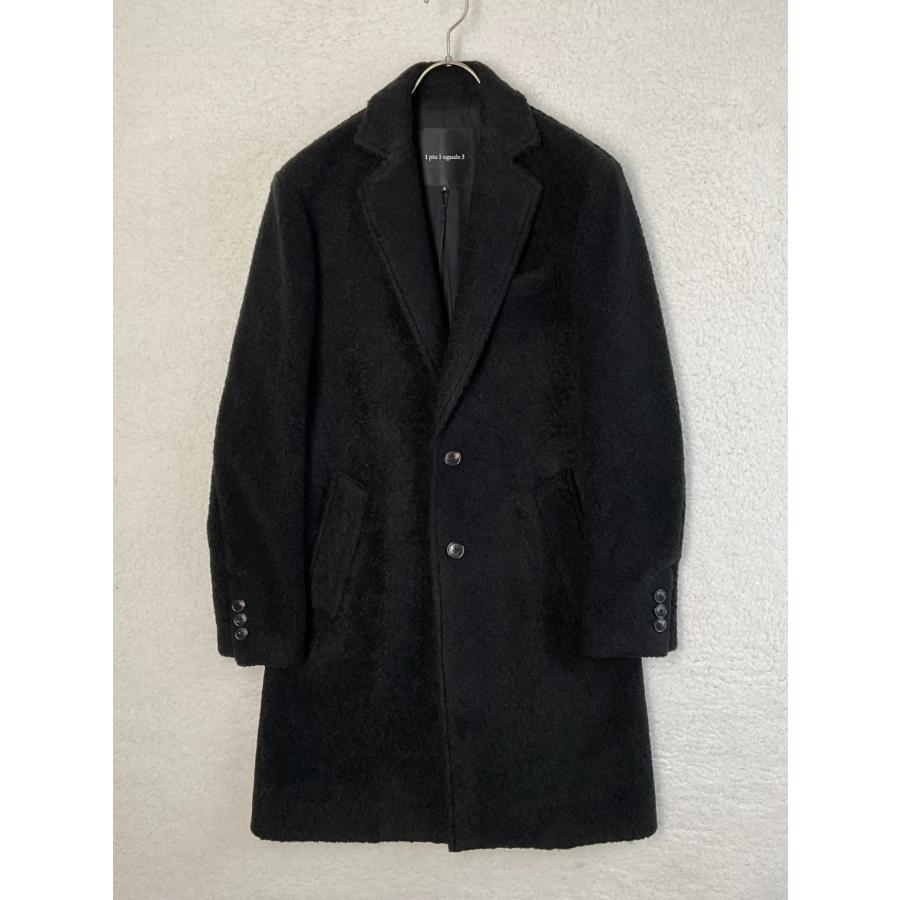 1 piu 1 uguale 3 ブラック チェスターコート 30%OFFセール170,500円→119,350円】 1piu1uguale3 ウノピゥ