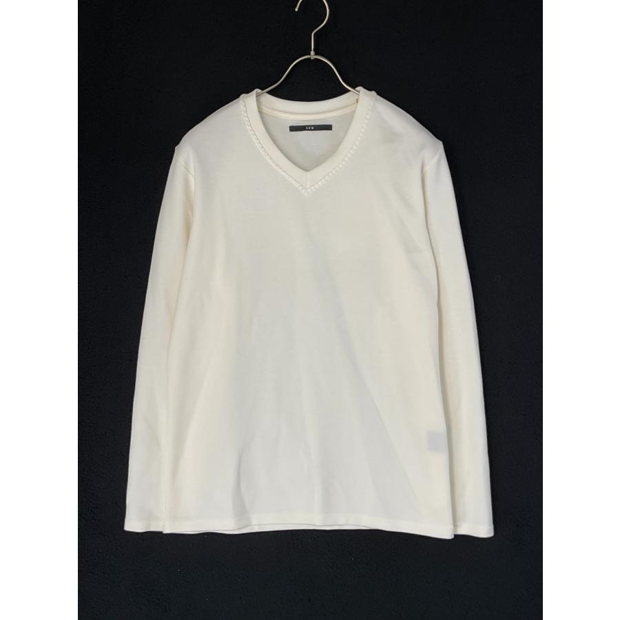 未使用】AKM ハンドステッチVネックカットソー サイズXL 定価41800円