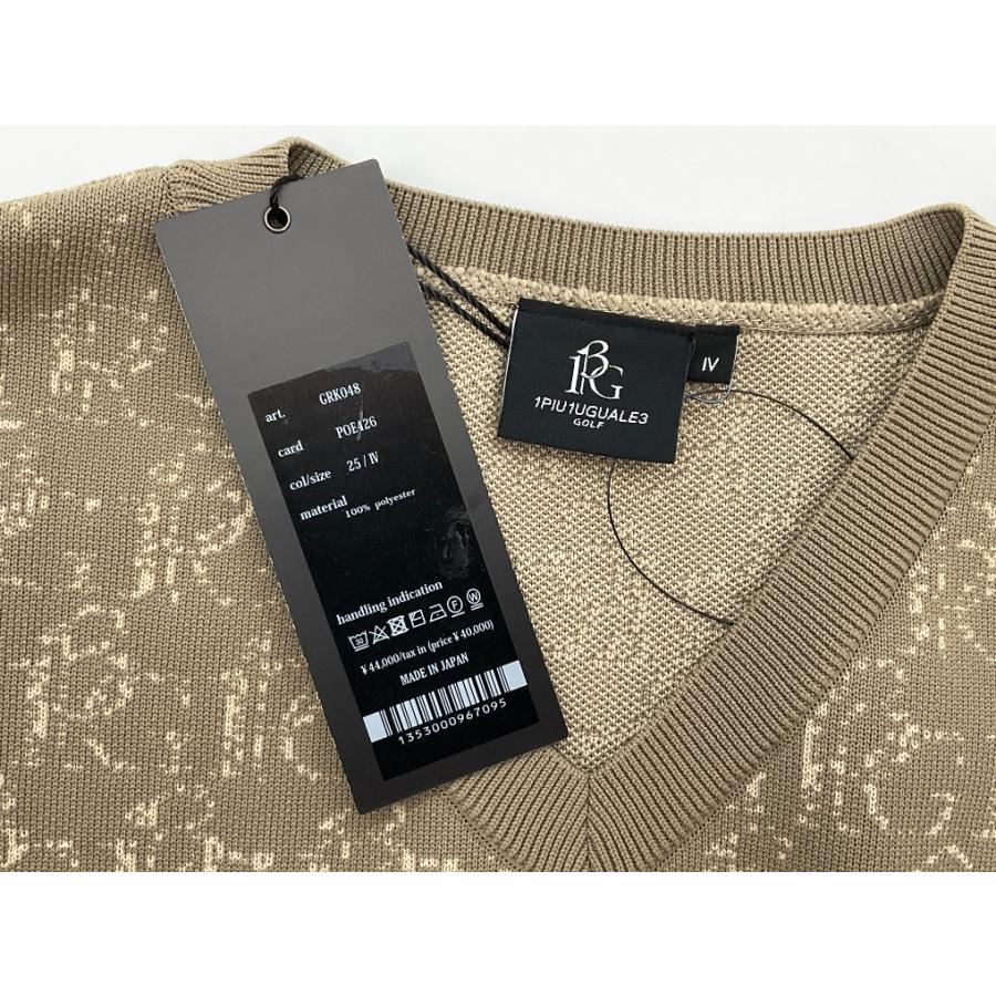 未使用】1PIU1UGUALE3 GOLF×戸賀敬城 ロゴジャカードベスト4