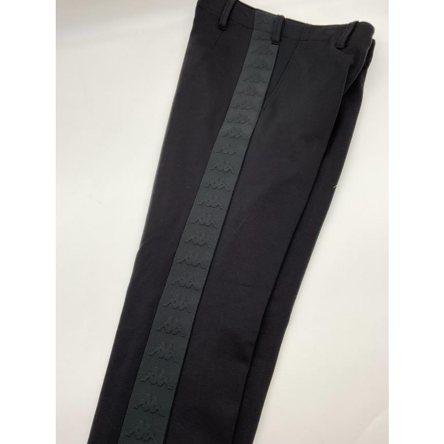 【新品】1PIU1UGUALE3×KAPPA サイドテーピングトラウザーパンツ4 1piu1uguale3×KAPPA 4 ブラック RIB 【タイル】 TROUSERS サイド