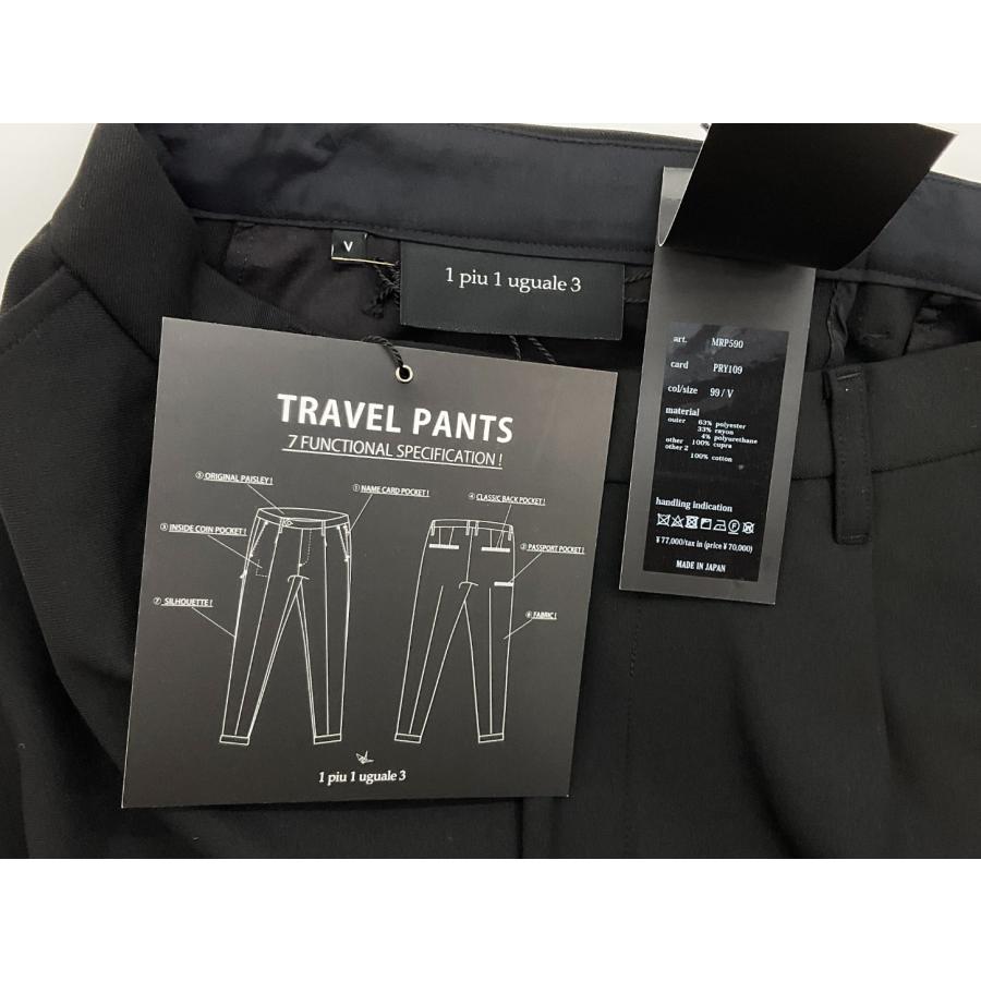 未使用 1piu1uguale3 ウノピゥウ 5 ブラック TRAVEL SLACKS