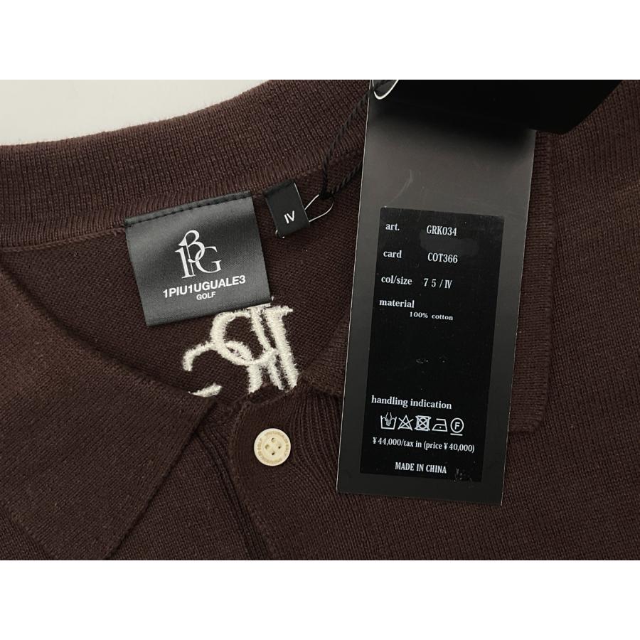 未使用】1PIU1UGUALE3 GOLF L/S POLO 折り鶴ロゴ刺繍4 【公式通販】