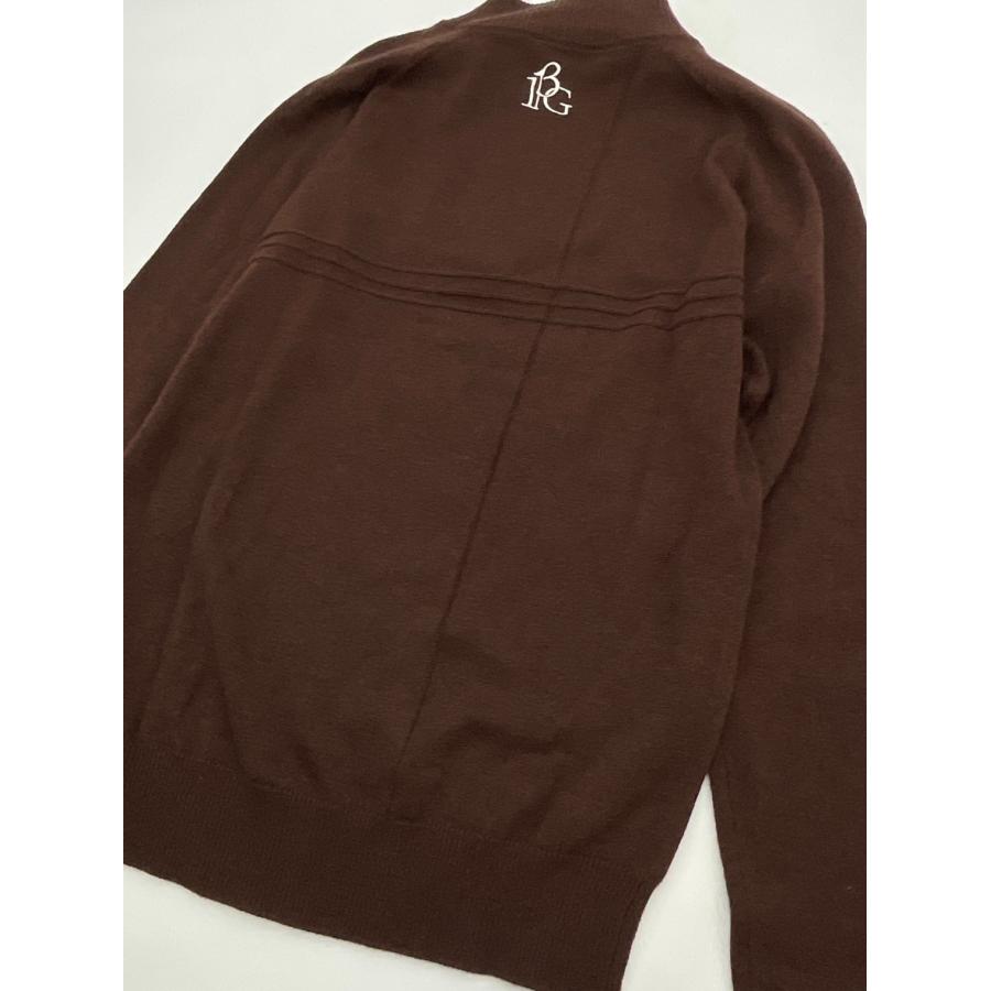 未使用 1PIU1UGUALE3 GOLF 3 ブラウン ZIP KNIT プルオーバー 未使用 1PIU1UGUALE3 GOLF 3 ブラウン ZIP KNIT プルオーバー