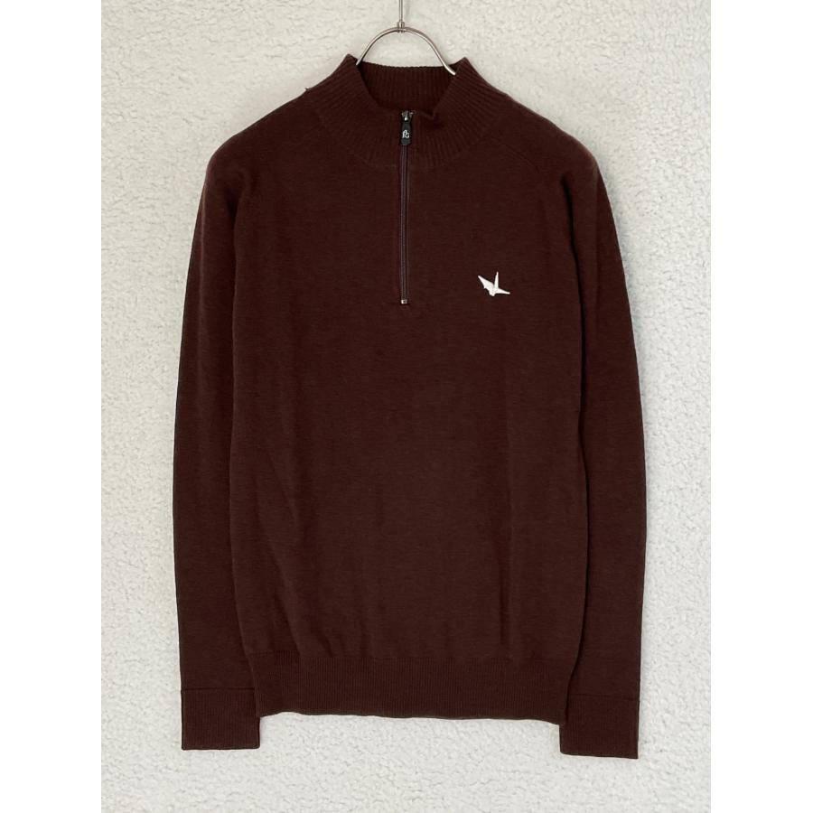 未使用 1PIU1UGUALE3 GOLF 4 ブラウン ZIP KNIT プルオーバー 未使用 1PIU1UGUALE3 GOLF 4 ブラウン ZIP KNIT プルオーバー