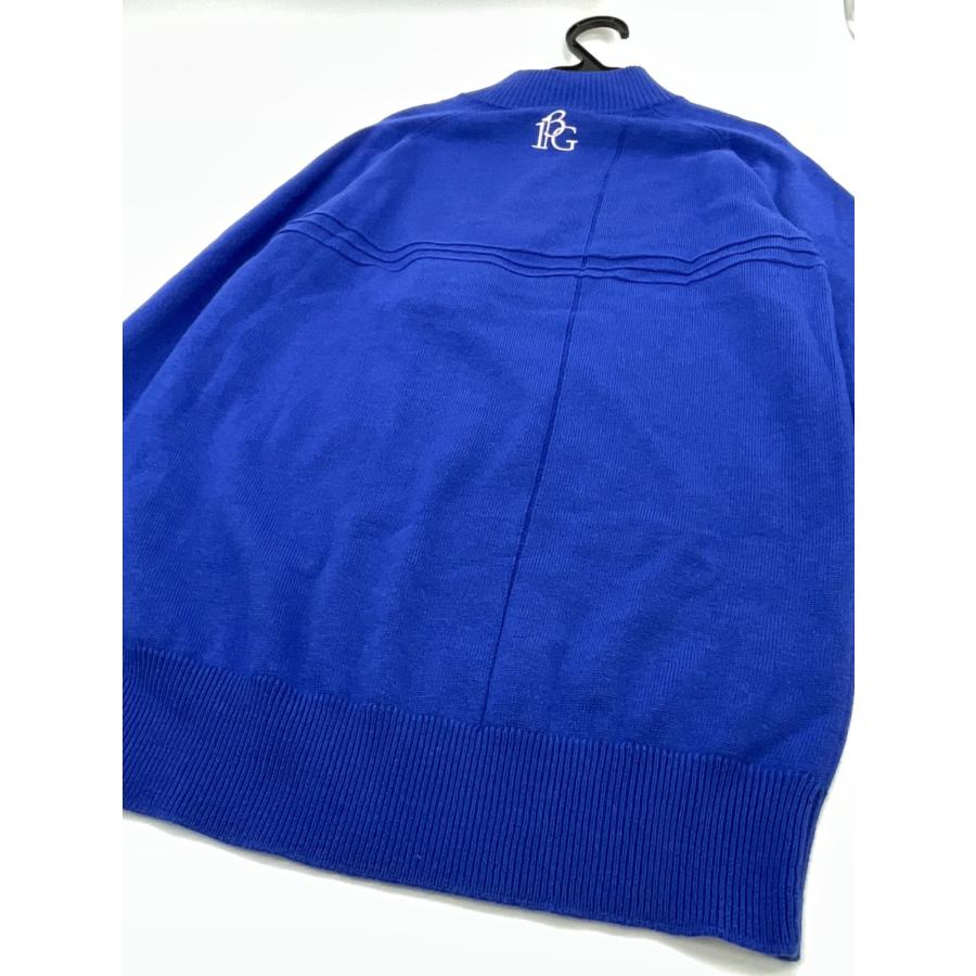 未使用 1PIU1UGUALE3 GOLF 3 ブルー ZIP KNIT プルオーバー 未使用 1PIU1UGUALE3 GOLF 3 ブルー ZIP KNIT プルオーバー