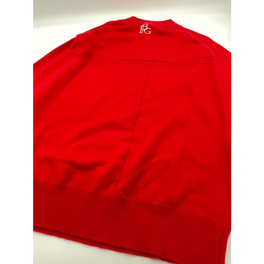 未使用 1PIU1UGUALE3 GOLF 5 レッド ZIP KNIT プルオーバー 未使用 1PIU1UGUALE3 GOLF 5 レッド ZIP KNIT プルオーバー
