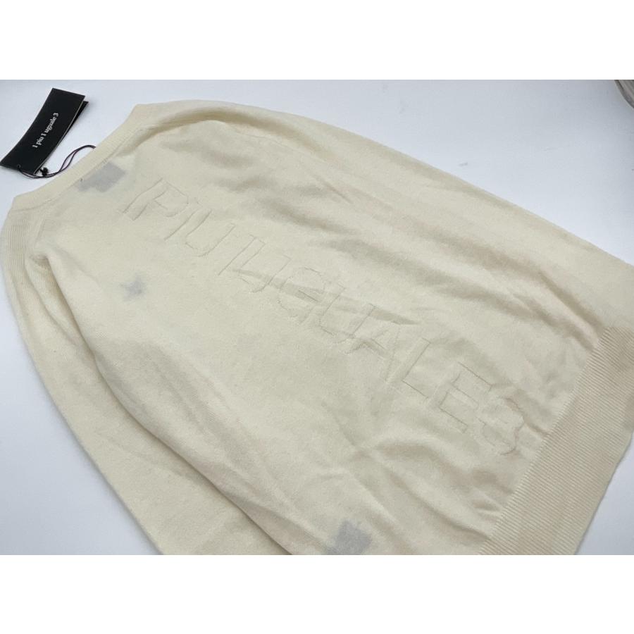 サイズS【未使用】1PIU1UGUALE3 GOLF Vネックバックロゴニット 未使用 1PIU1UGUALE3 GOLF 3 ホワイト V-KNIT BACK LOGO Vネック
