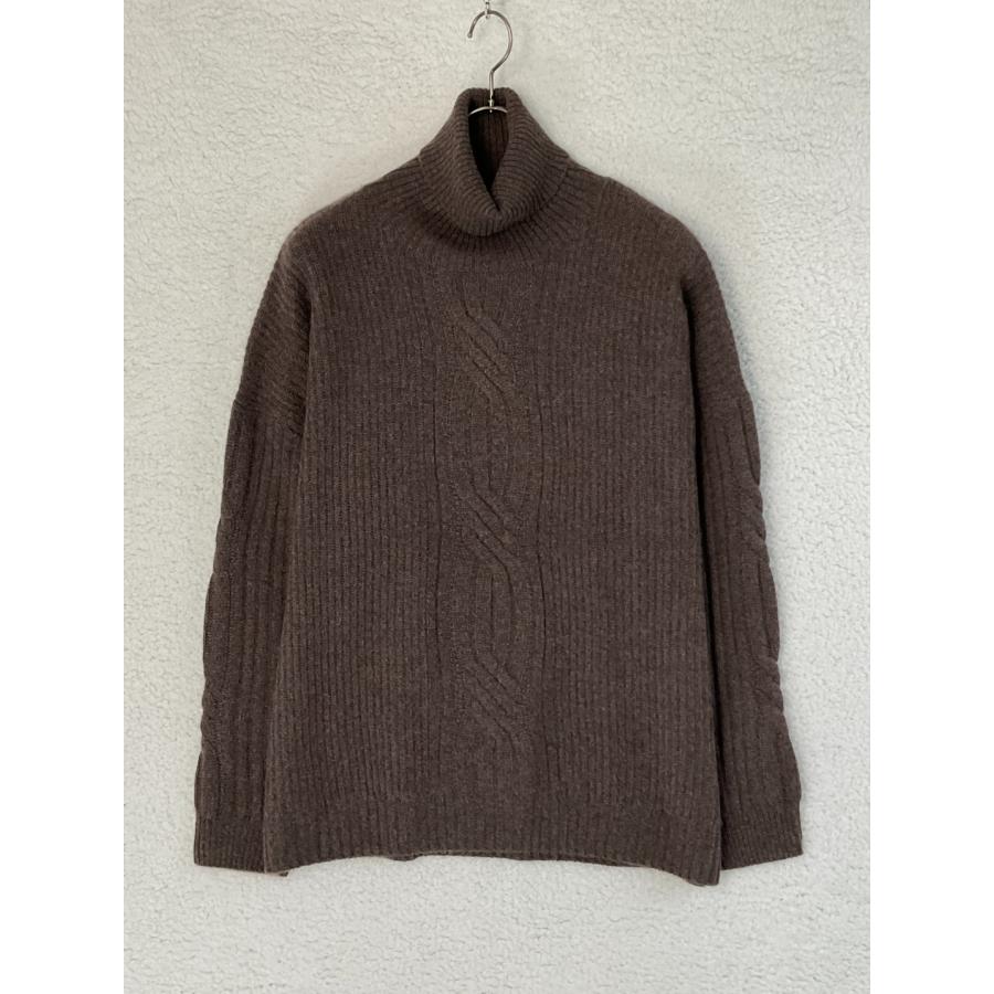 希少⭐︎1PIU1UGUALE3 ウールタートルネックニット イレギュラーパターン 未使用 1piu1uguale3 ウノピゥウ 4 ライトグレー BIG TURTLE