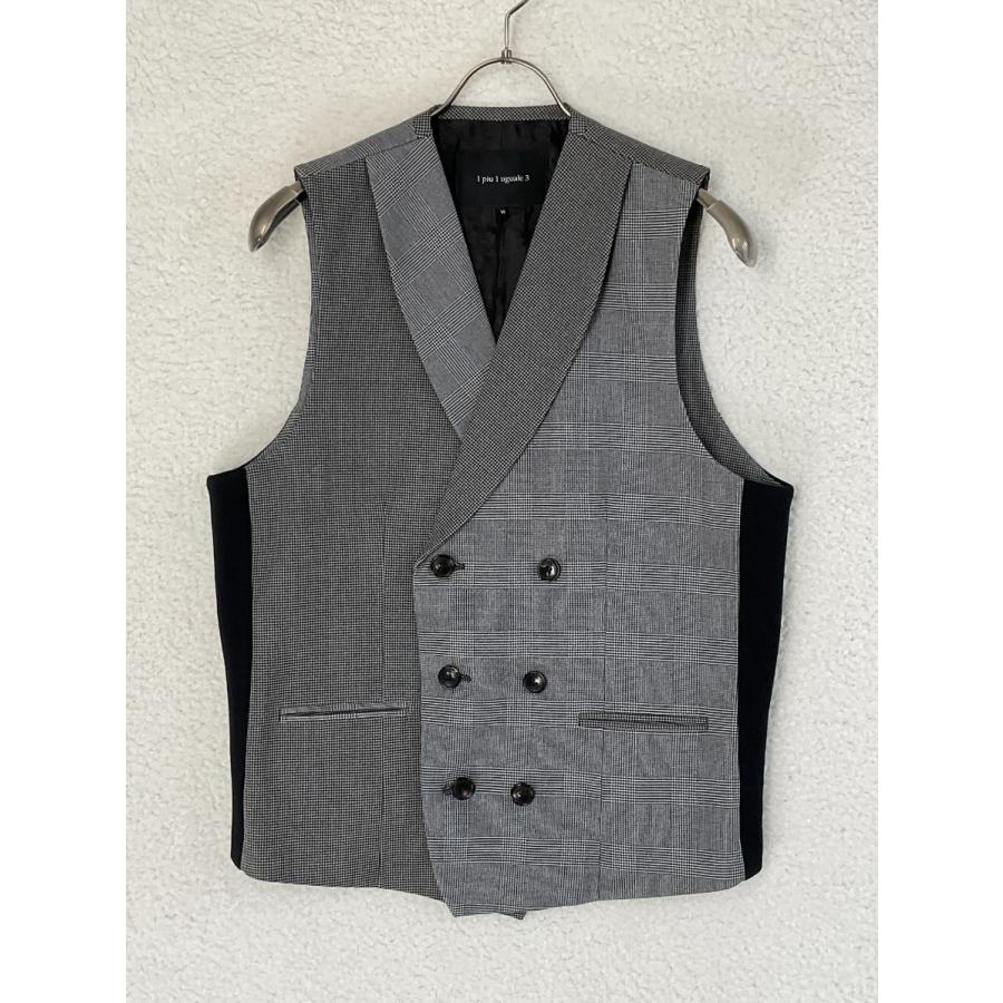 【未使用】1PIU1UGUALE3 ロゴリブベスト　ニット サイズ4 未使用】1PIU1UGUALE3 ロゴリブベスト ニット サイズ4 未使用